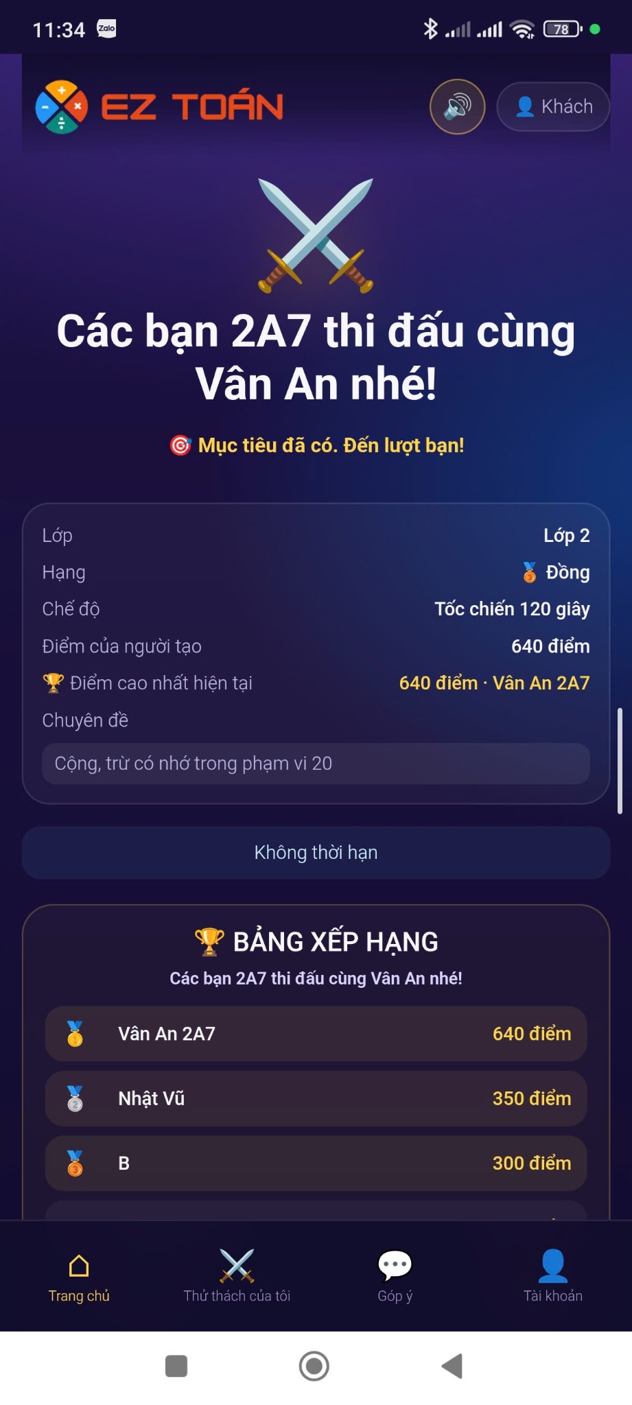 Thành tích